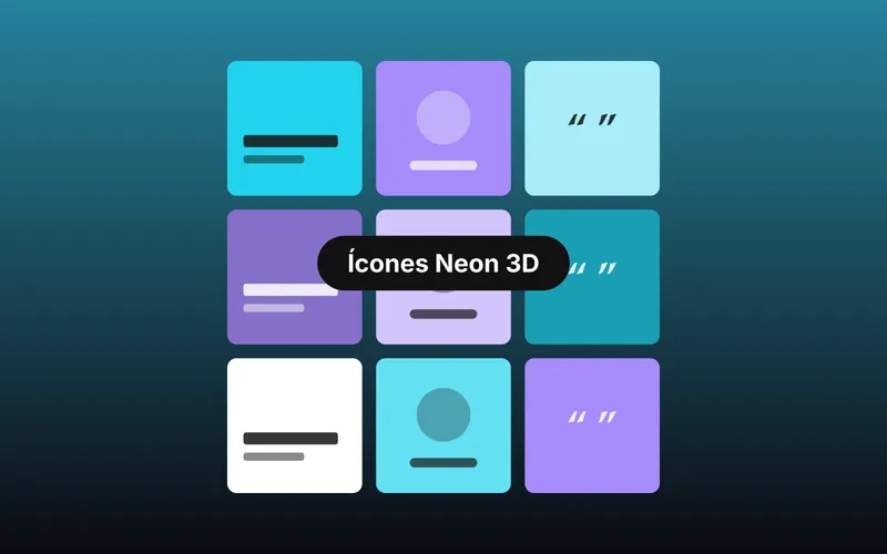Pack de Ícones Neon 3D